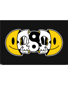 Yin Yang Smile Face Skull