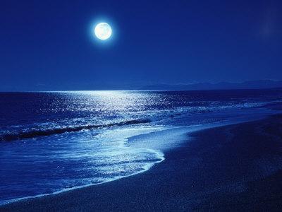 Full Moon Over the Sea