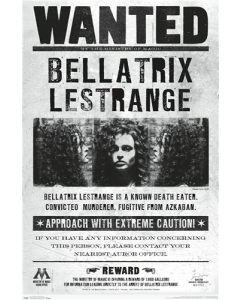 The Wizarding World: Harry Potter - Bellatrix Wanted Poster