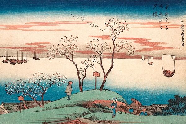 HIROSHIGE - CHERRY BLOSSOM AT GOTENYAMA